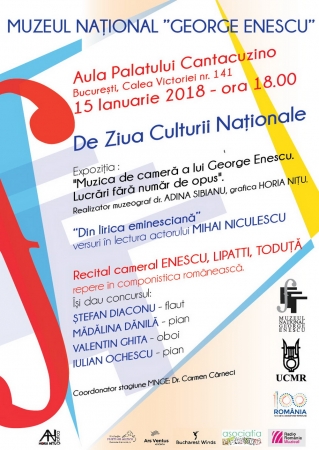 Enescu, Lipatti, Toduță de Ziua Culturii Naționale